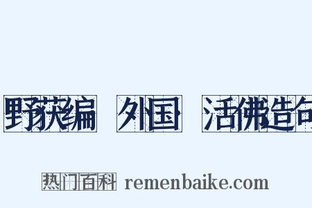 野获编·外国·活佛造句是什么意思的图片